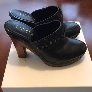 Ralph Lauren platform clogs